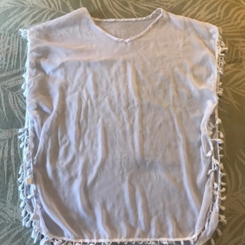 Sheer White Bathing Suit Cover Up